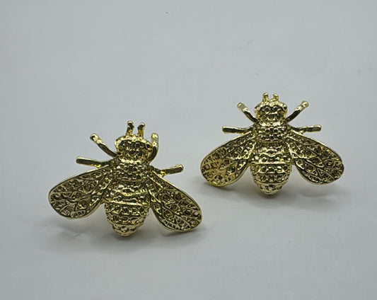 Aros Abeja enchape oro 16mm