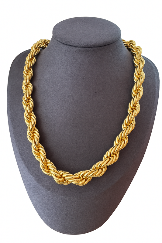 Collar tourbillon grueso dorado