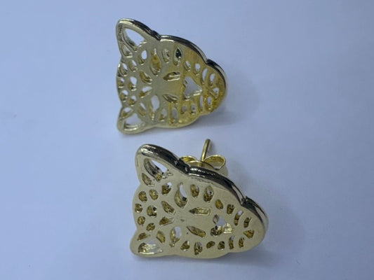 Aros tigre 15 mm enchape oro