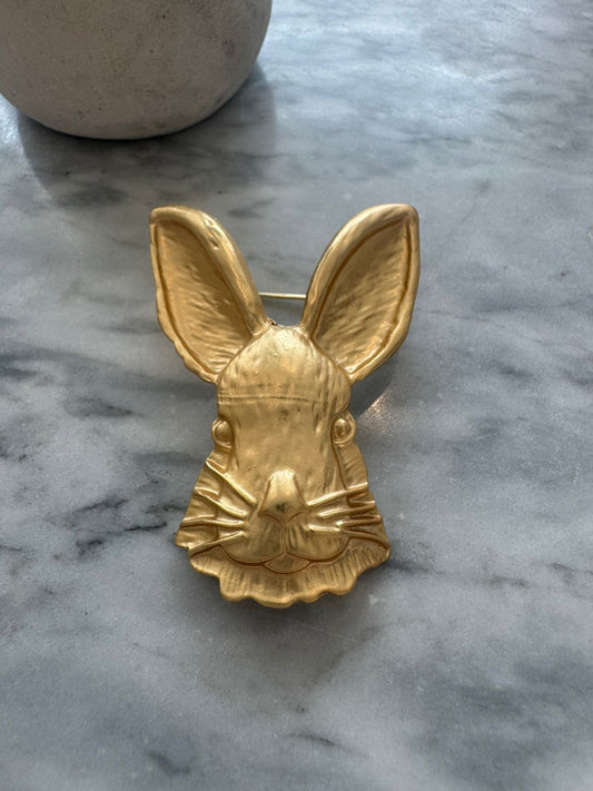 Prendedor conejo dorado o plateado
