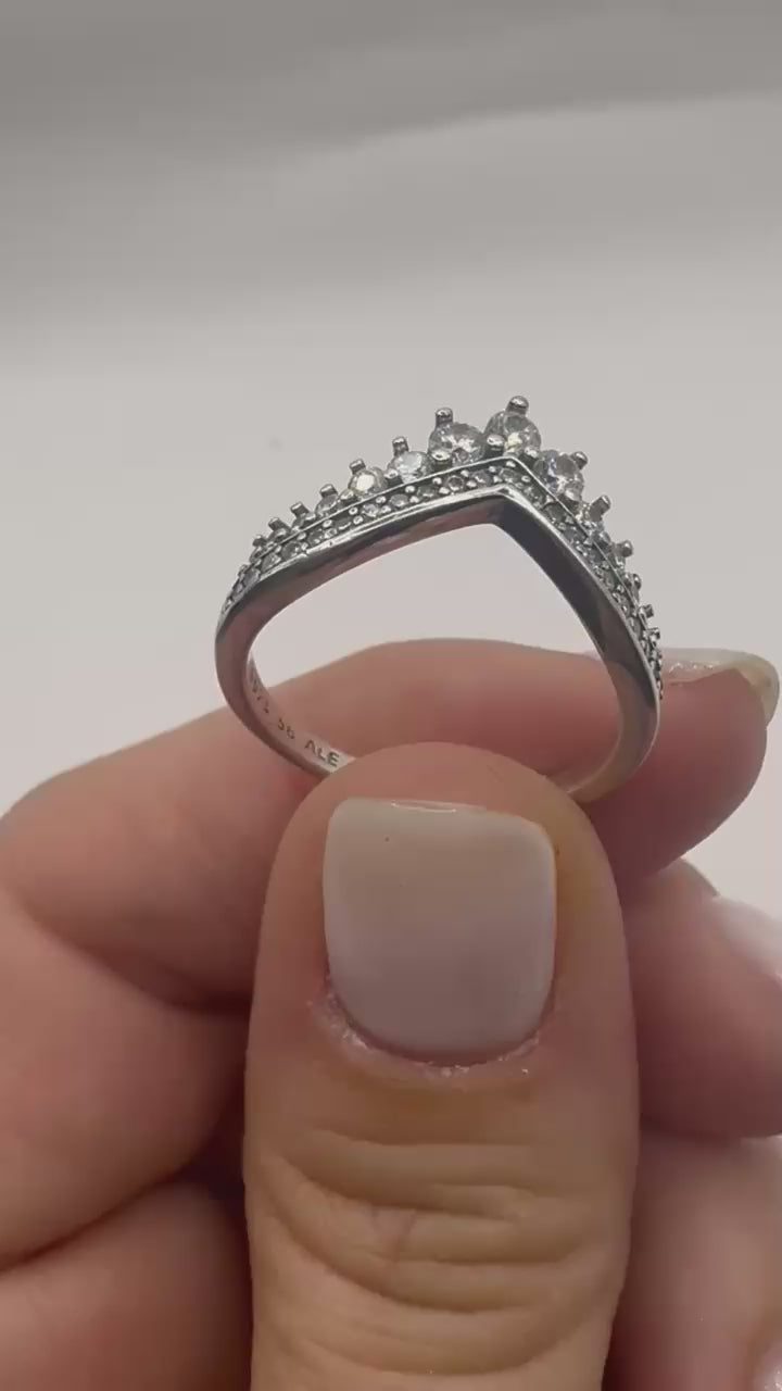 Anillo plata 925 Tiara circones